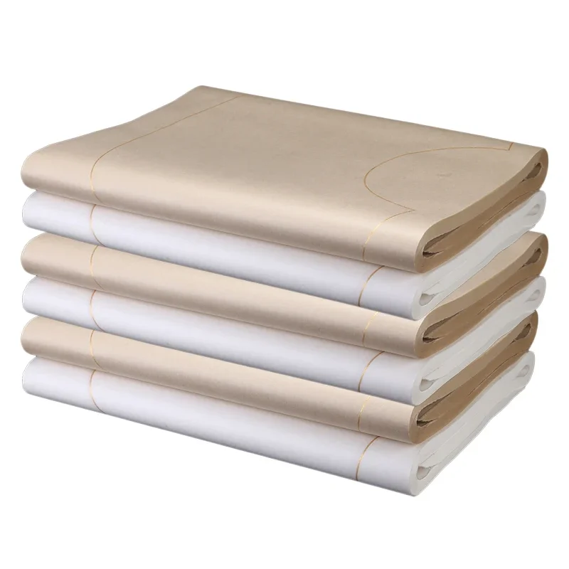 

Fan-shaped Xuan Paper Raw Rice Paper For Chinese Calligraphy Drawing Paper Antique Papel Arroz for Beginner Brush Writing Papier