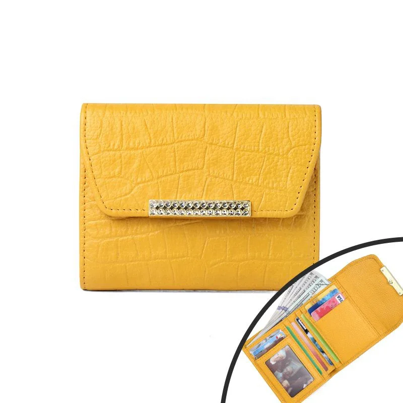 2024 New Fashion Alligator Genuine Leather Women Short Wallets High Quality Female Luxury Brand Clutch Girl Lady Gift Cash Purse