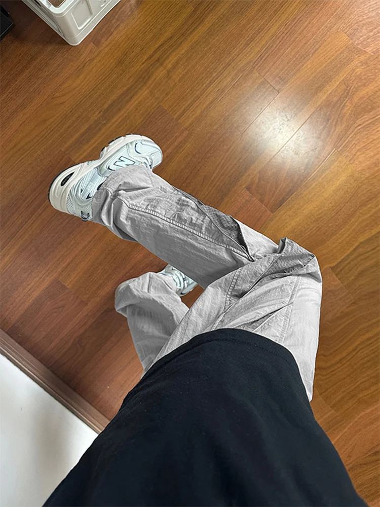 

Мужские летние брюки American Sle Climbing Cargo: быстросохнущие, с пэчворком, в уличном стиле, модные, прямые, дышащие, повседневные