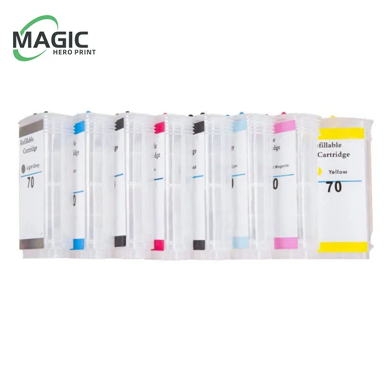 280ml 1set refillable Ink cartridge replacement for HP 70 hp70 for hp Designjet Z5400 Z5200 Z2100 Z3100 Z3200 printer with chip