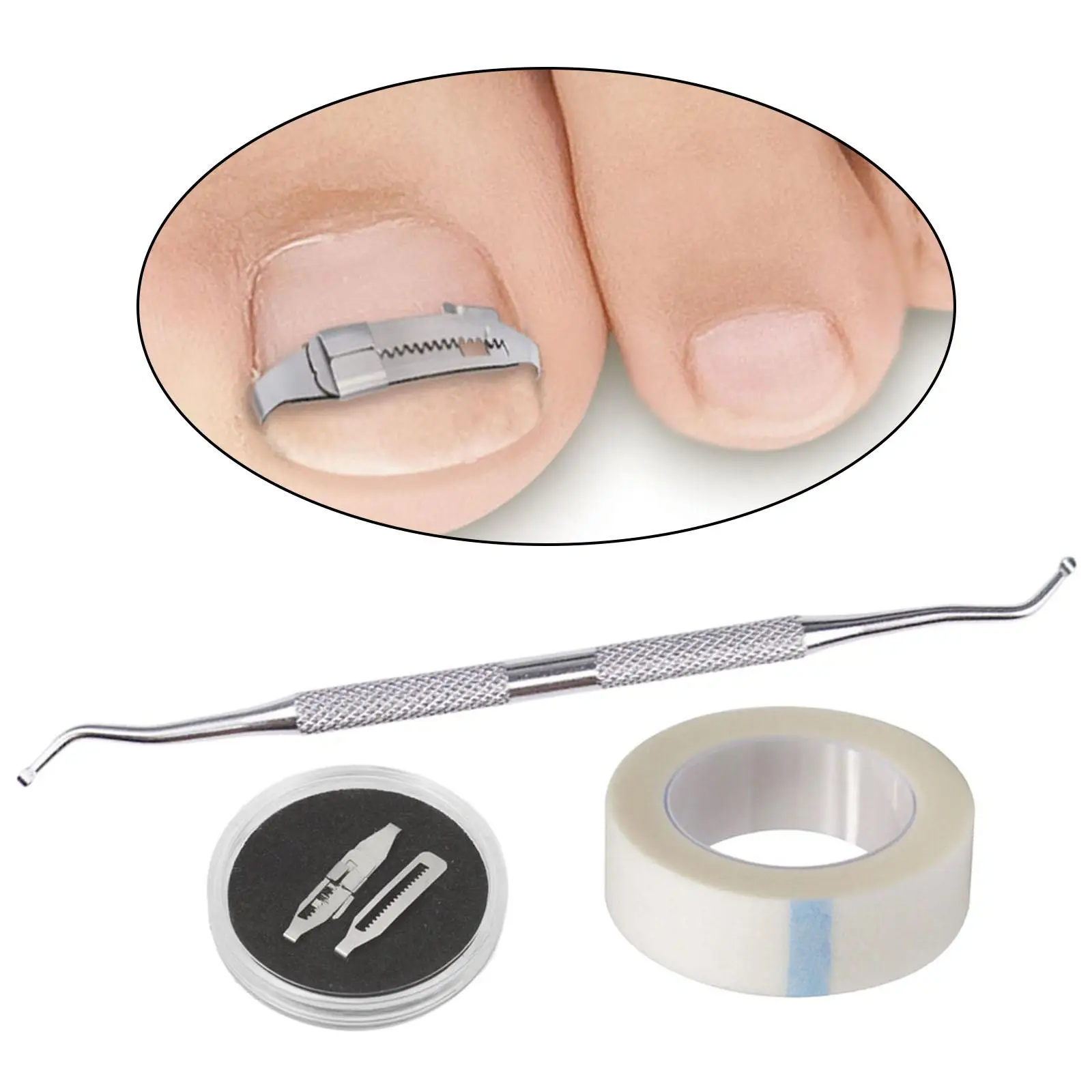 炭素鋼製陥入爪治療セット 足のケアと痛みの緩和のための爪矯正ブレースとリフターツール