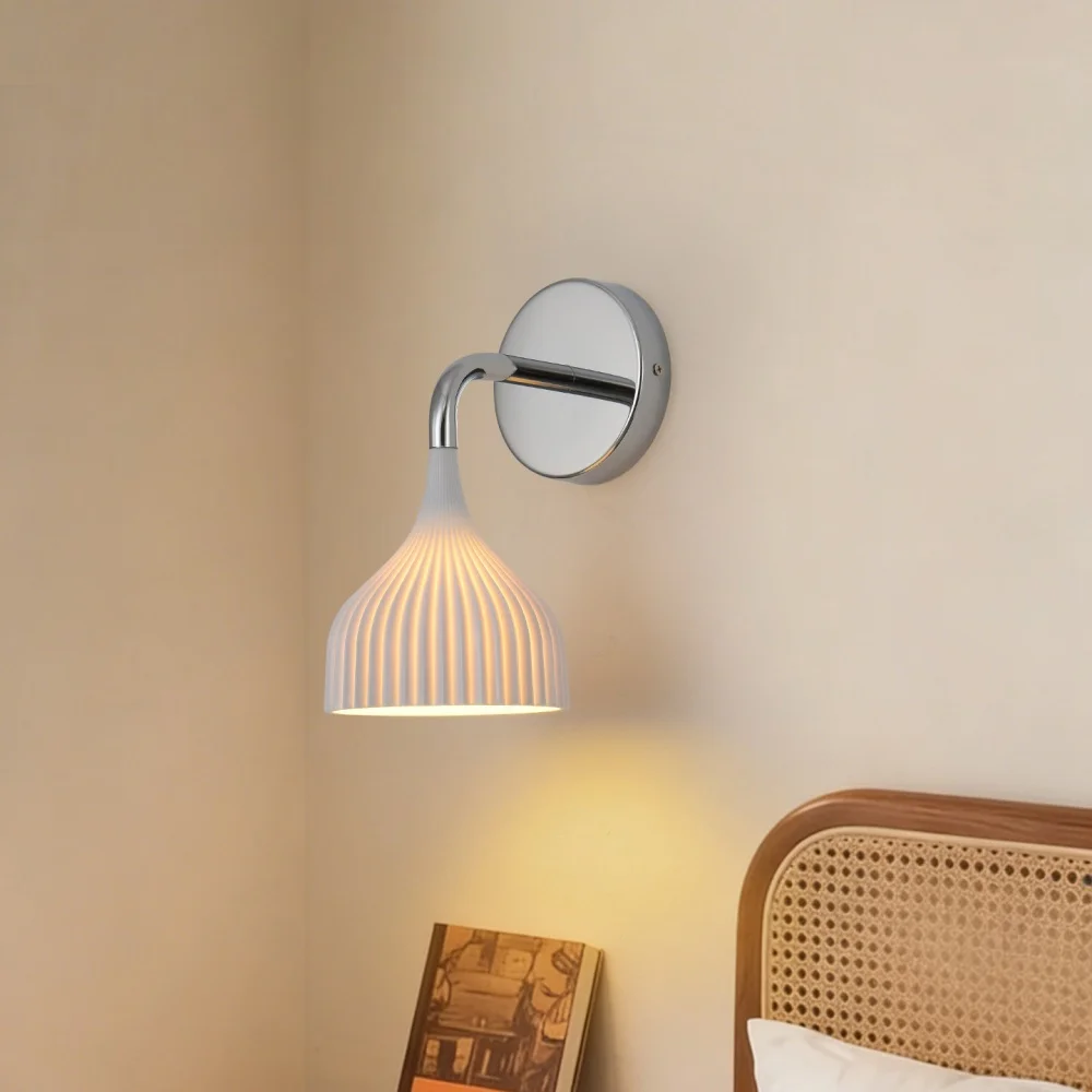 Nordic Acrylic Wall Lamp Modern Minimalist Cream Style Wall Light Bedroom Bedside Study Living Room Accent Wall Decorative Lamp