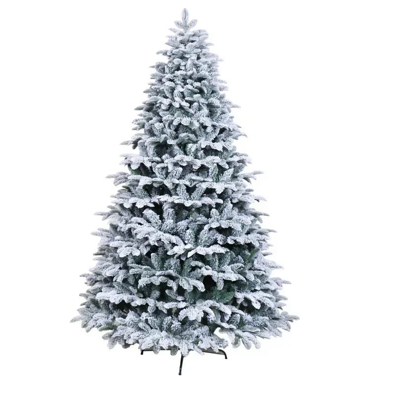 Hot Sale Snowflake Luxury Hinged Artificial Christmas Tree Pure PE+PVC 90cm-400cm for Parties European Trend Available Sizes