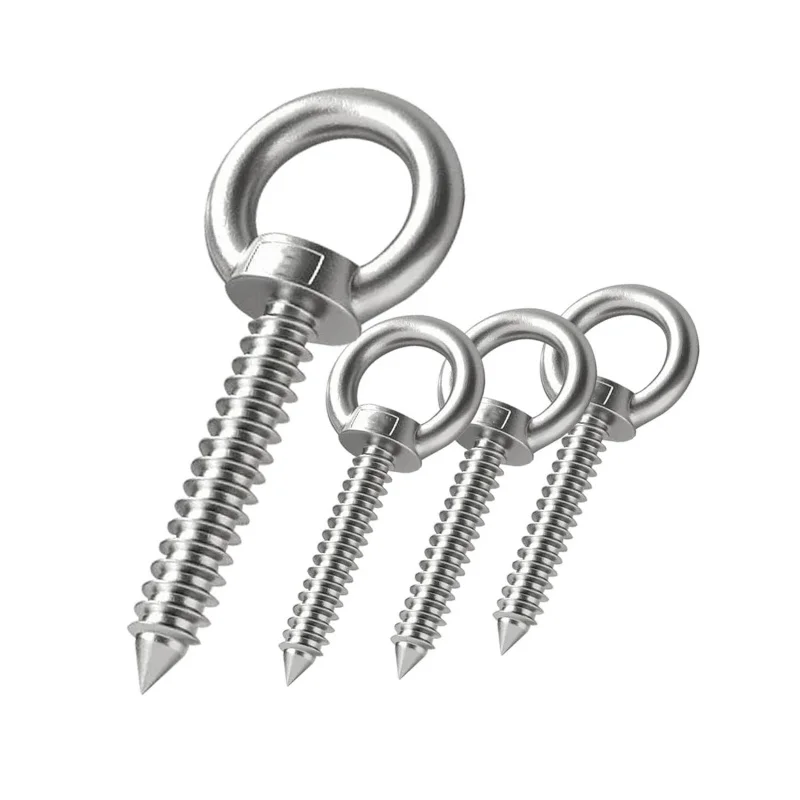 

5PCs 304 stainless steel rings self-tapping eyelet screw eye bolt