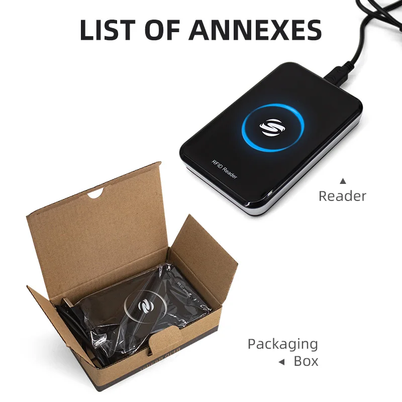 R17-B UHF READER USB Issuing Card Device uhf rfid reader writer for tag encoding provide free driver sdk desktop reader