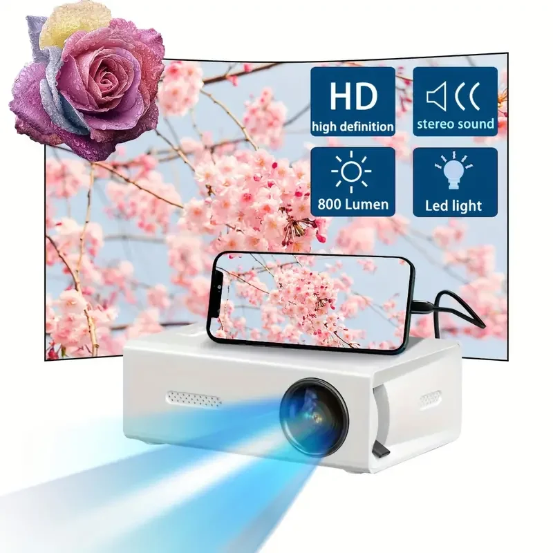 M100 Mini Intelligent Projector 1080P Full HD Large Screen Immersive Movie Viewing Essential for Home Cinemas Portable Projector