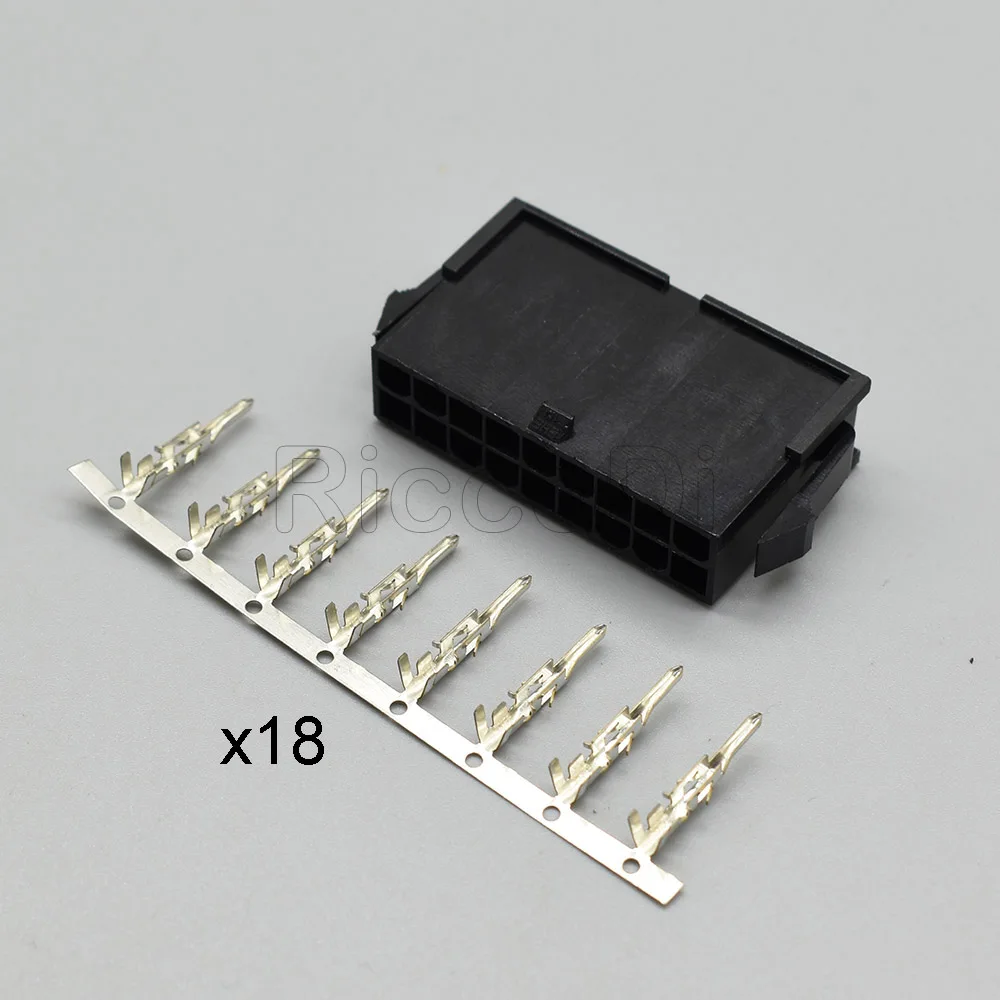 1-20 مجموعات الأسود 2 صف 2x9Pin طريقة EPS ATX 4.2 مللي متر الملعب ذكر أنثى 5557 5559 الإسكان موصل للكمبيوتر