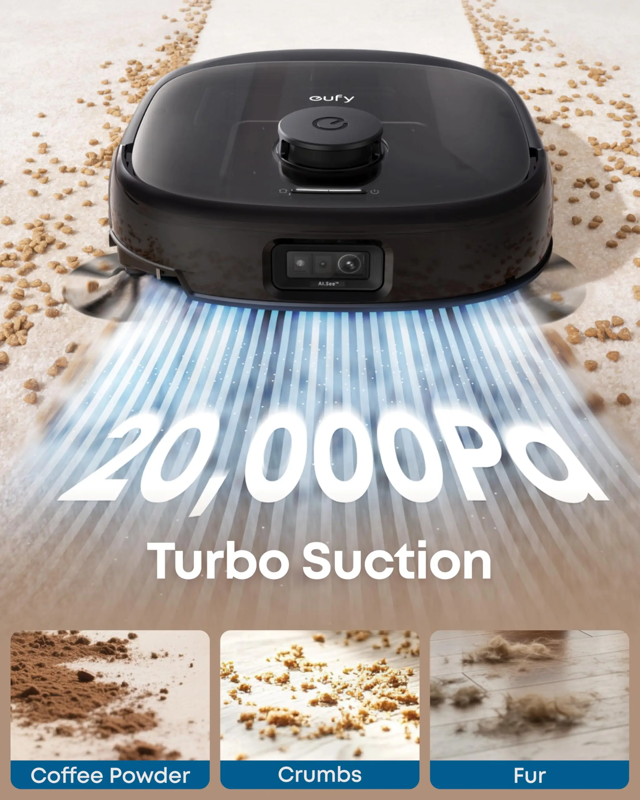 

Smart Robot Vacuum Cleaner Wet/Dry Mopping Electric Battery-Powered Water Plastic App-Controlled for Household
