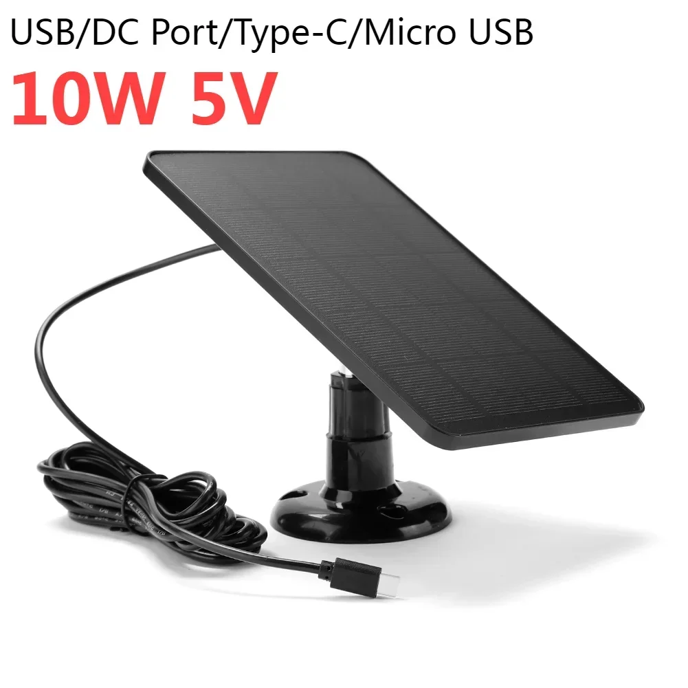 10w 5v zonnepaneelvoeding voor Iegeek buiten draadloze beveiligingscamera zonneplaatkit waterdichte zonnelader Dc5521 / usb-c-poort