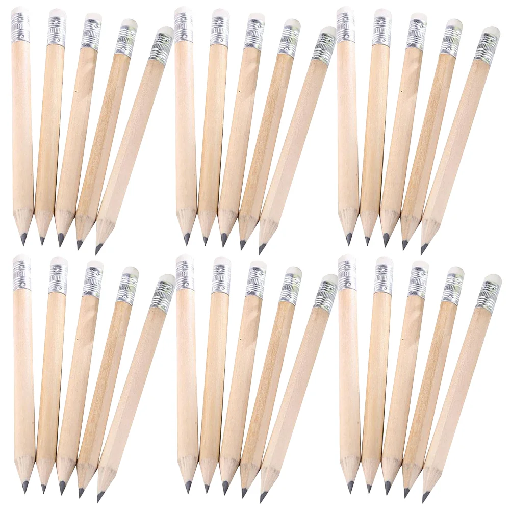 50 Pcs Drafting Pencil Short Kids Writing Pencils Wooden for Erasable Log Student Toddler