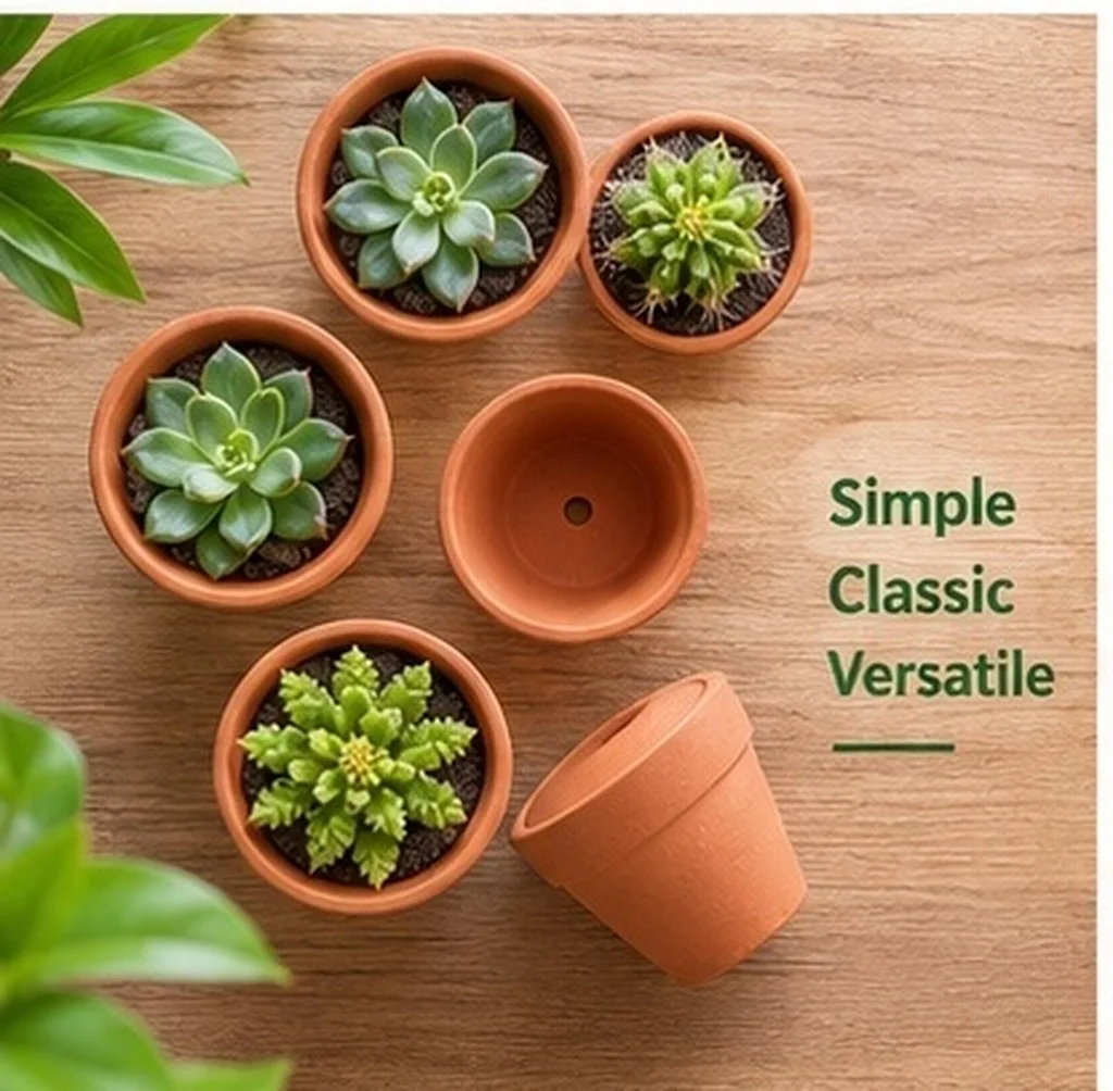 Mini Clay Pots 12pcs Terracotta Succulent Planters for Desk, Windowsill, Shelf – Indoor & Outdoor Rustic Flower Pots