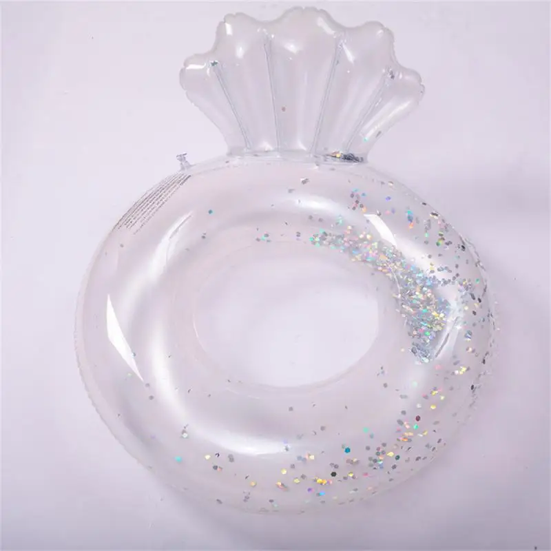 Children Skin Friendly High Buoyancy Leak Proof Explosion-proof Mermaid Shaped Swimming Rings Swim Ring Soft Seat Circle