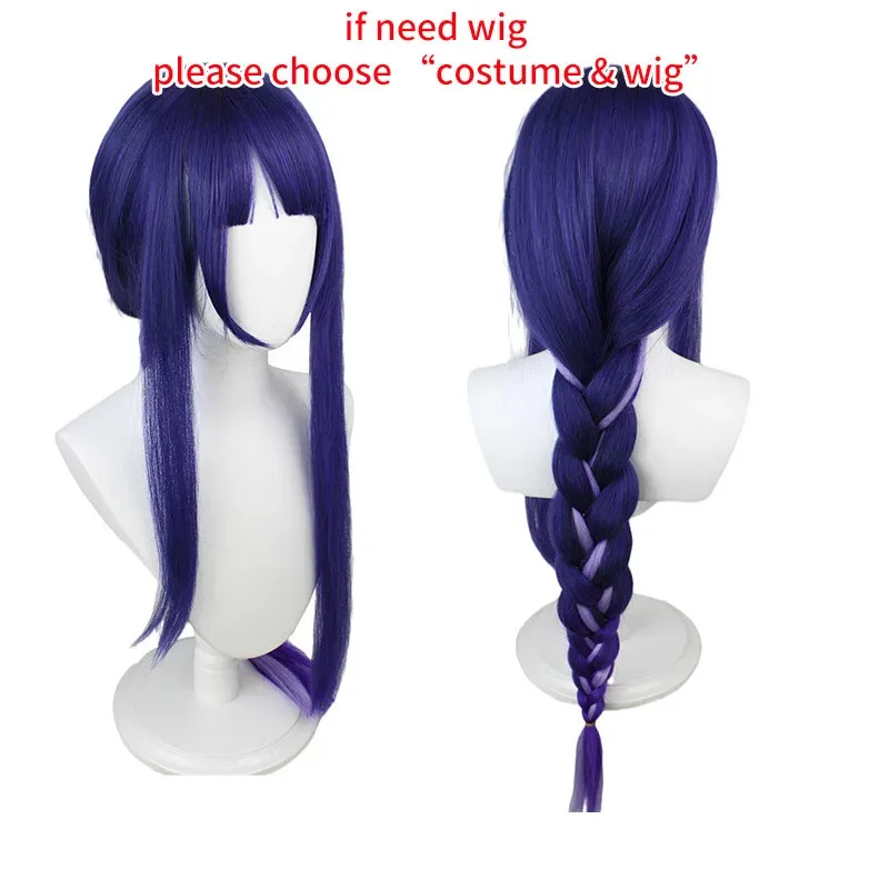 Kostum Cosplay Raiden Shogun Baru 2025 Wig Permainan Impact Baal Shougun Cosplay Set Lengkap Kostum Karnaval ★ ★ ★ ★