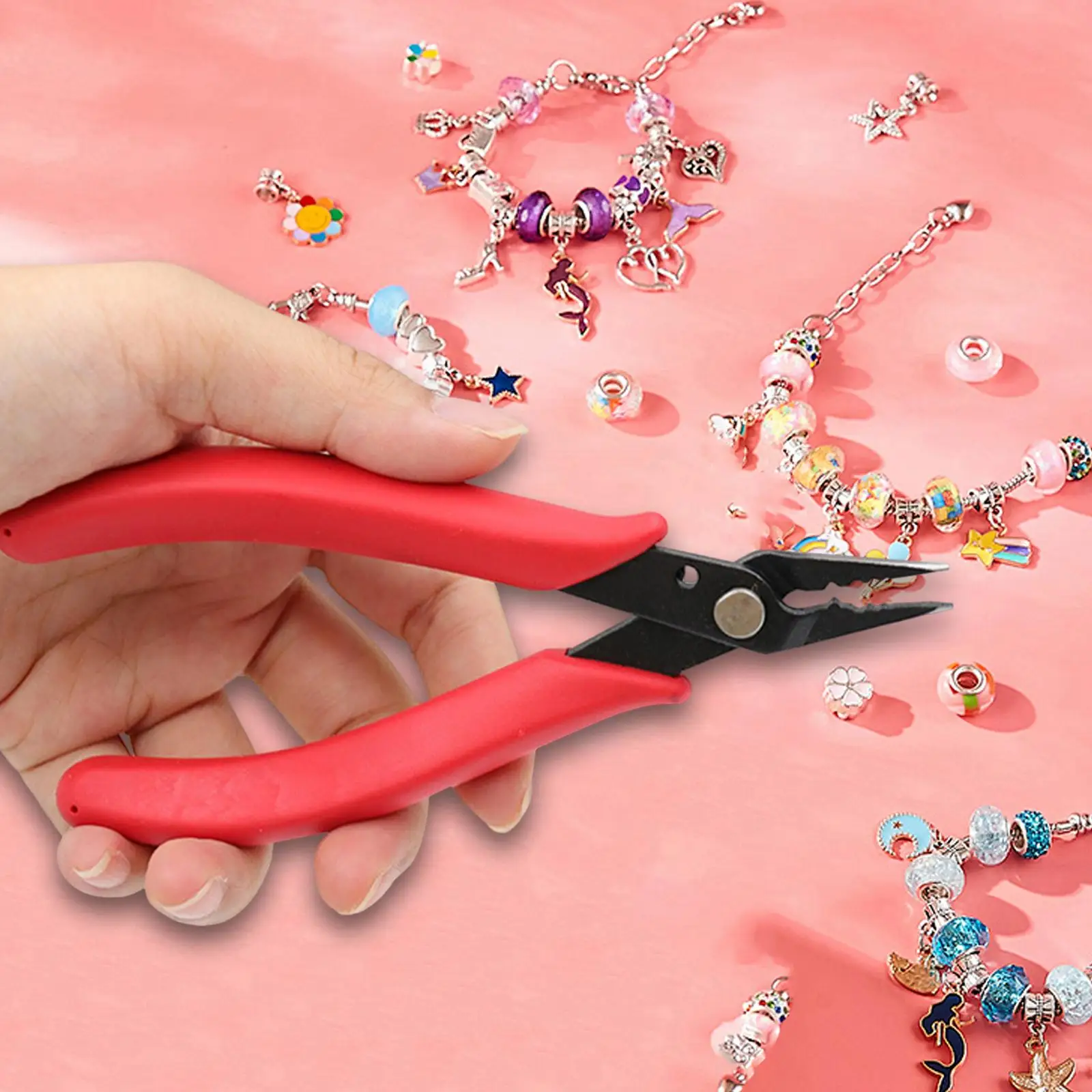 

Bead Crimping Cutting Wire Pliers Multitool Jewelry Making Pliers Steel for Necklace Bracelet Crafting Wire Wrapping Wrapping