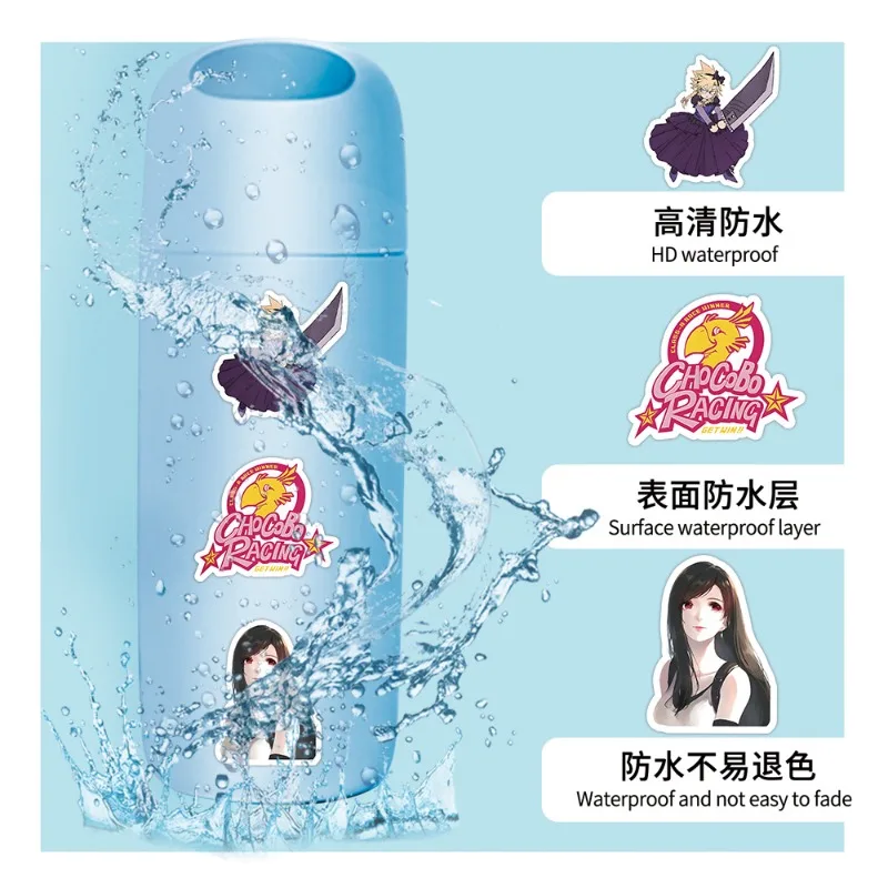 60pcs Cartoon Personality Final Fantasy Creative Graffiti Decorative Stickers