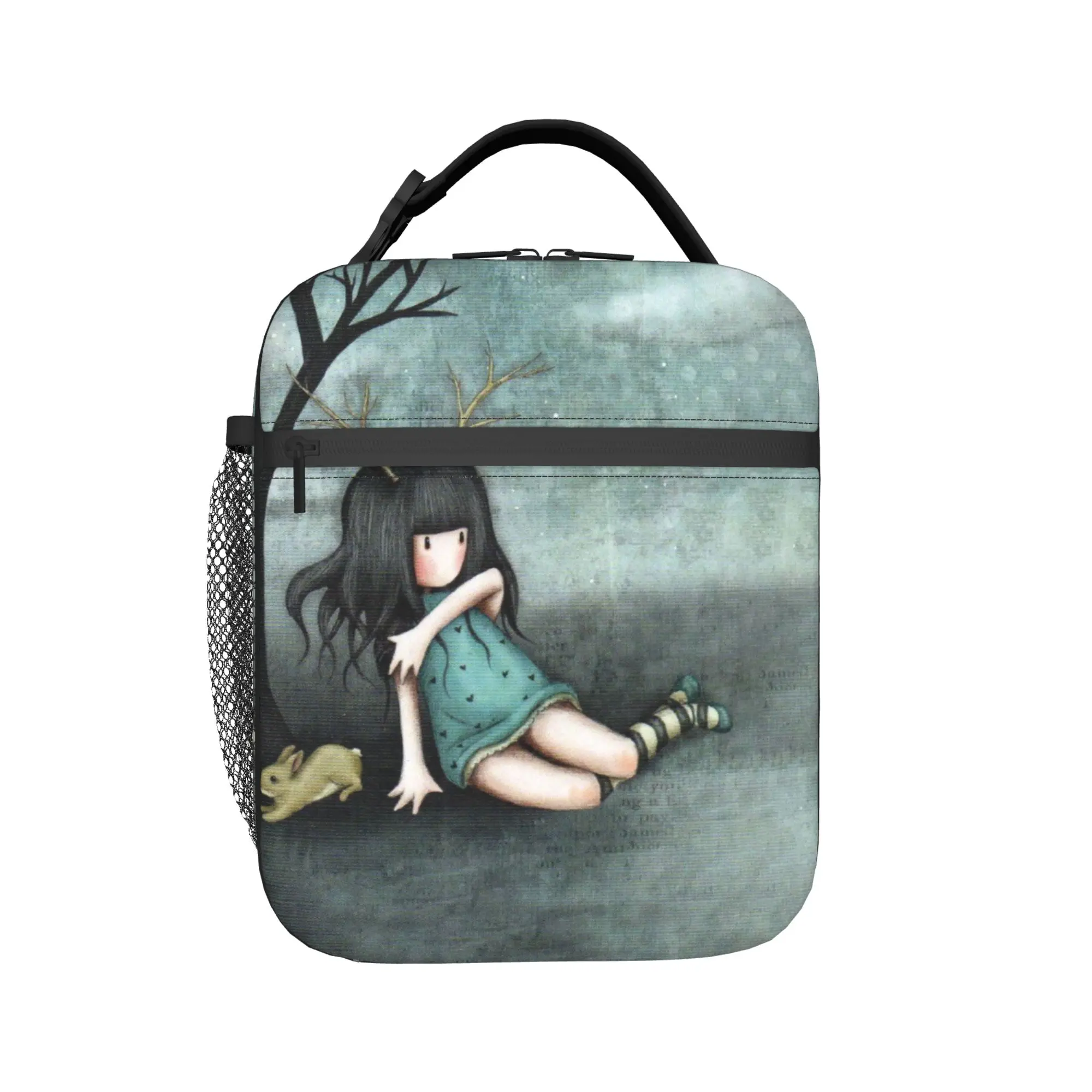 Doll London Insulated Lunch Bags Cooler Bag Reusable,Lunch Container S-Santoro G-Gorjuss High Capacity Tote Lunch Box Travel