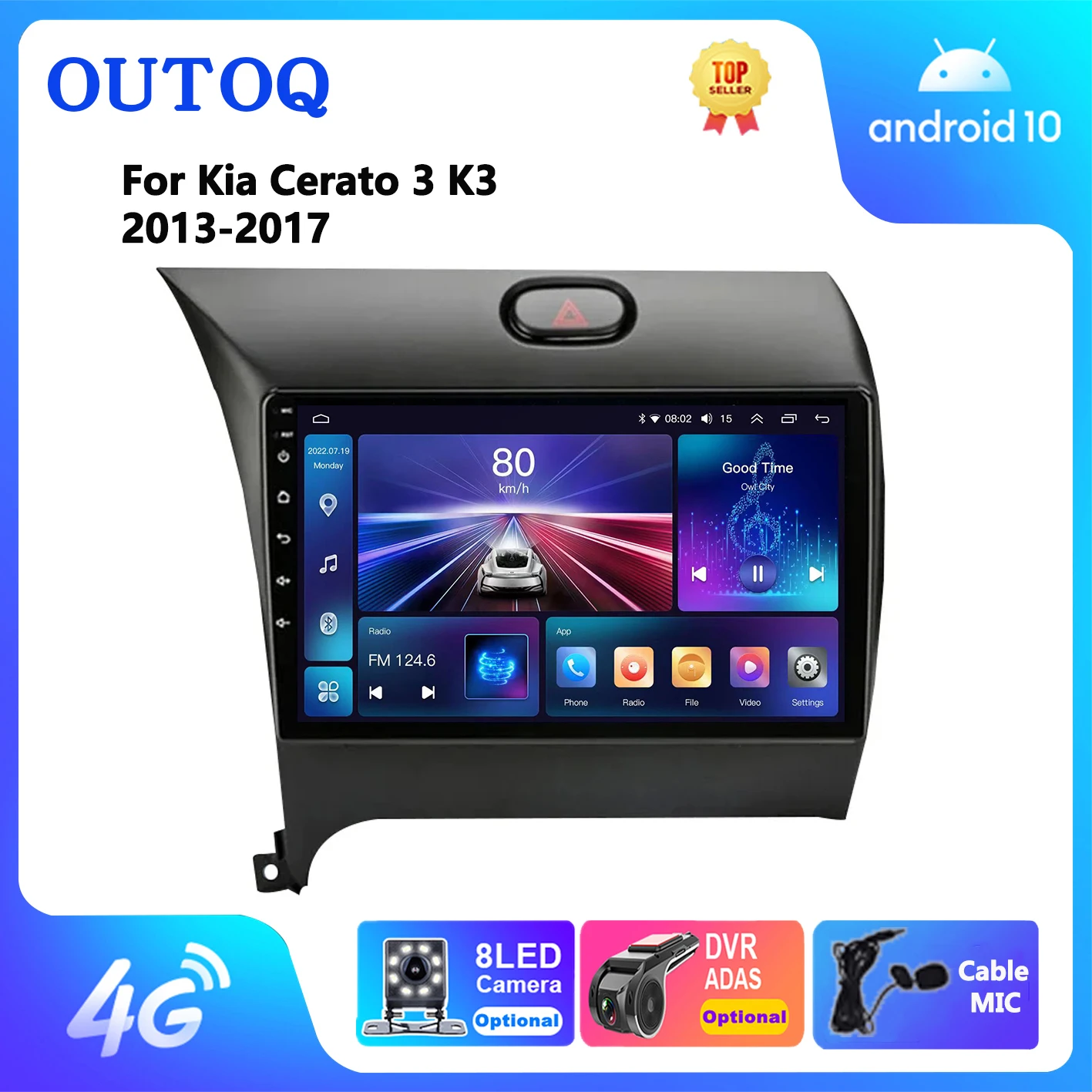 For Kia K3 Cerato 3 Forte 2013-2017 Android  Car Radio Multimedia Video Player Navigation GPS 2 Din 4G Carplay Auto Head Unit