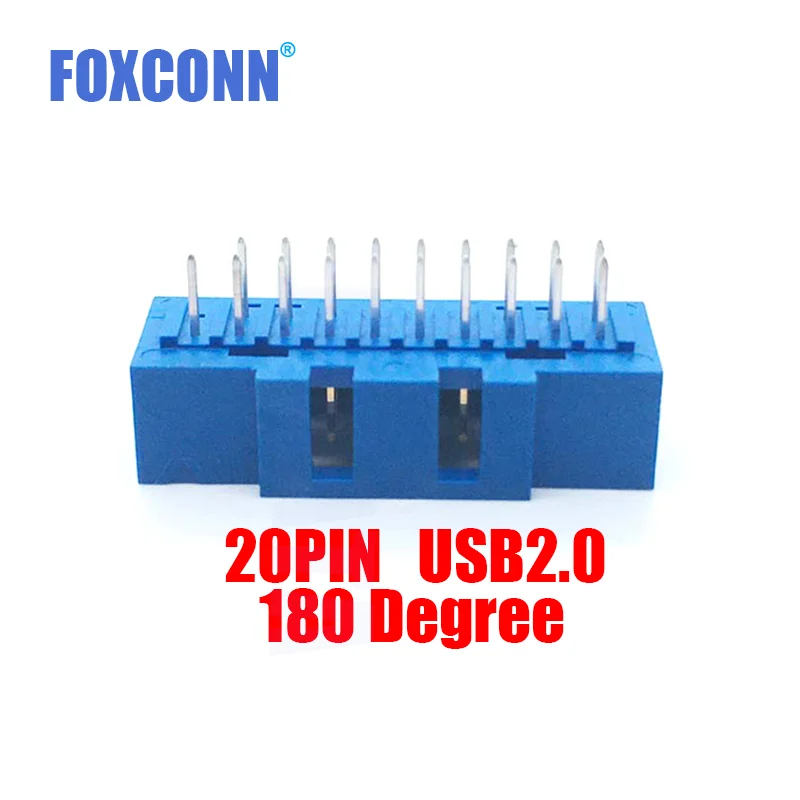

20pin USB 3.0 Motherboard Elbow Adapter 180 Degree Foxconn Socket 2.0 spacing Pin 3.5 mm Type-C Front Chassis Plug-in Port Sock