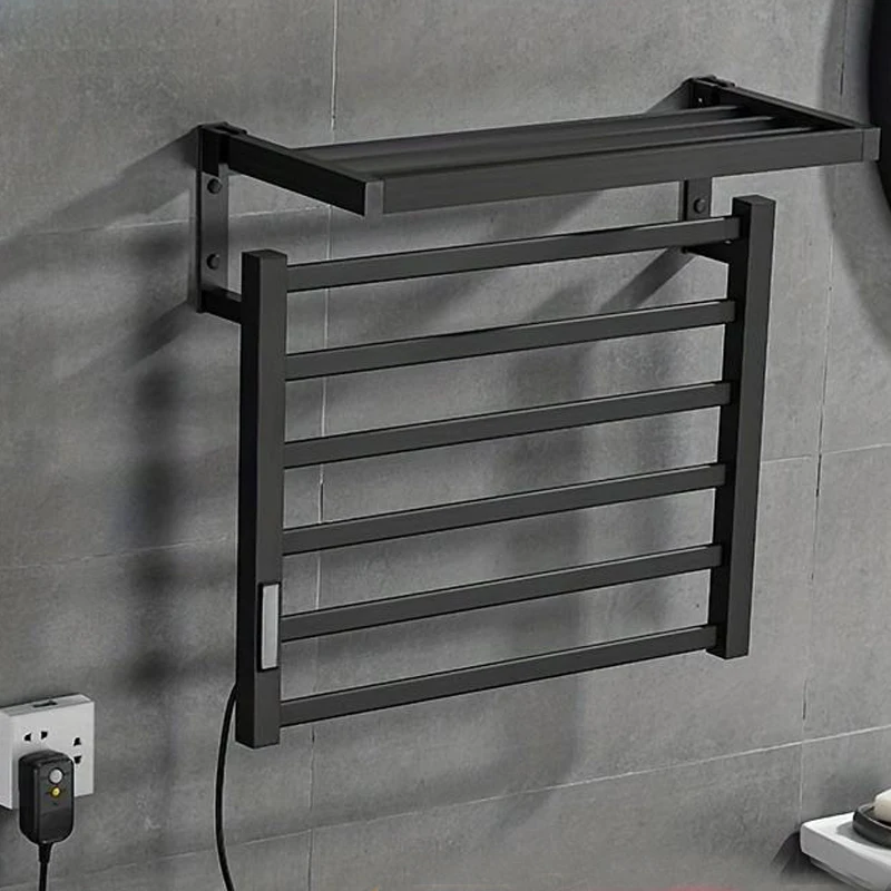 Aluminium alloy  Electric Towel Rack Temperature&Time Control Smart Heated Towel Rail Towel Warmer 58.5*55*26CM 110V/220V