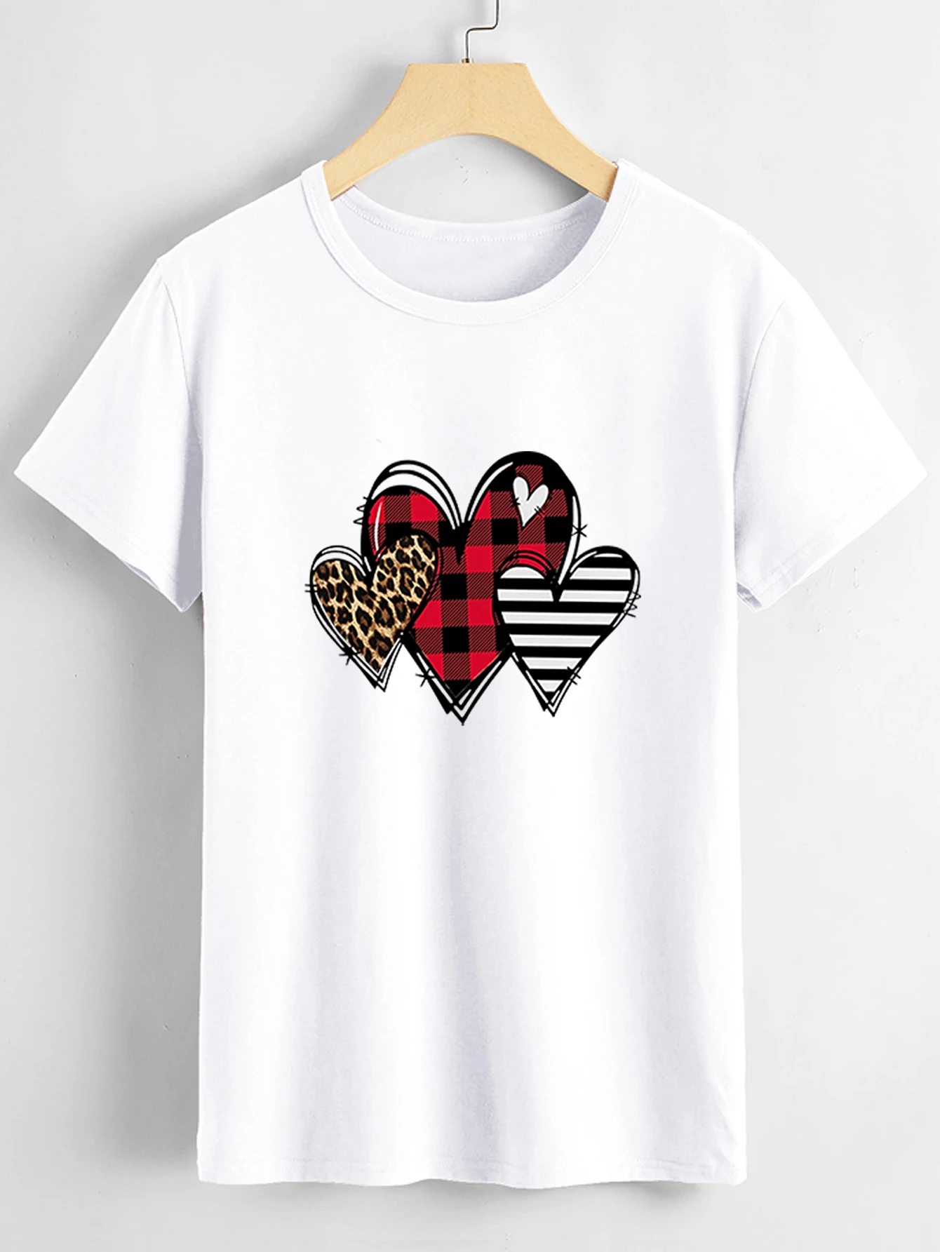 

women clothing New Sports Daily commute fashion casual hoodie Love Pineapple print T-shirt o collar street wear plus size