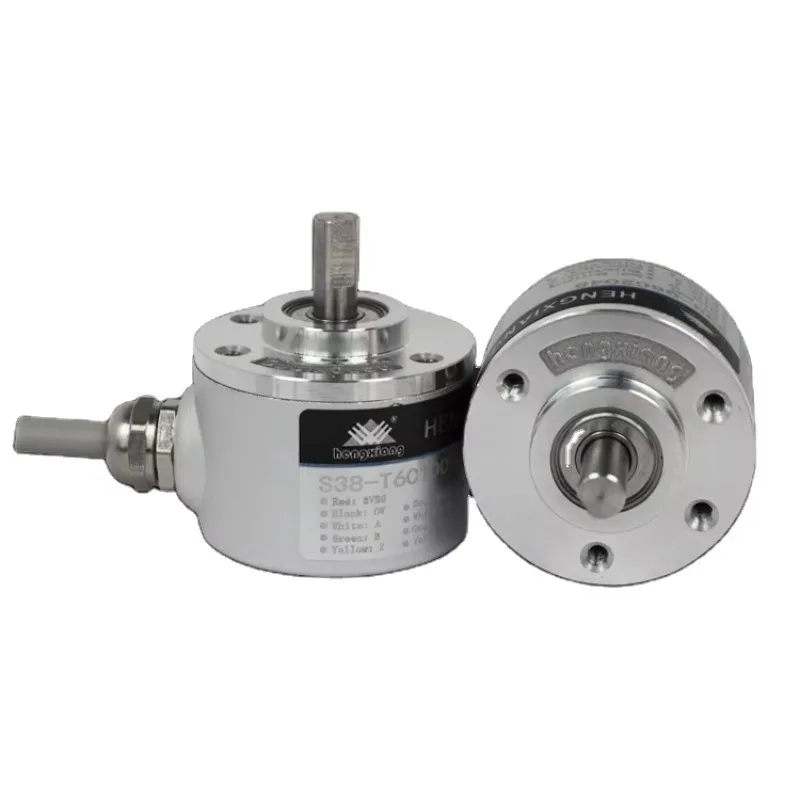 Absolute Rotary Encoder DC 5-24v Wide Voltage Power Supply 6mm Shaft Optical Encoder NPN 32 64 128 256 512 1024 2048 4096P/R