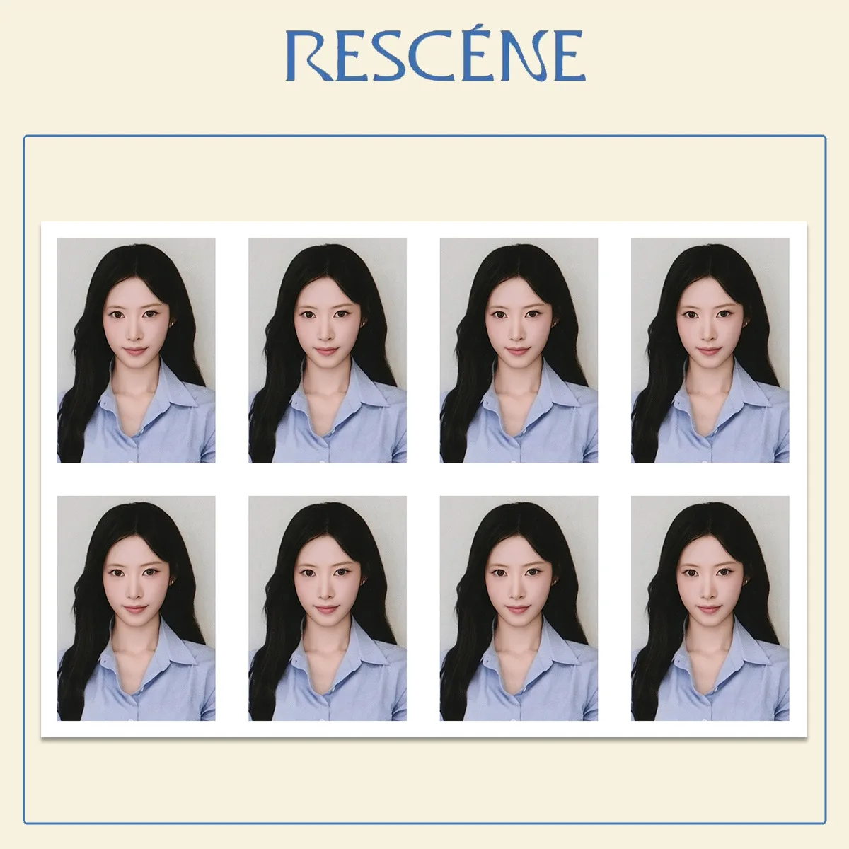 New Arrival RESCENE Member HD One Inch ID Photo Card WONI MAY ZENA Korean Style Passport Resume Wallet Picture Fans Collection
