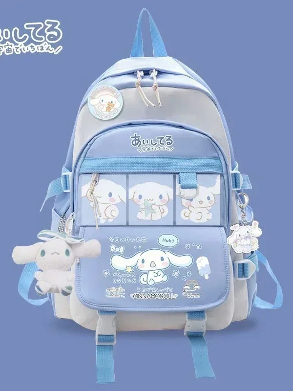 Imagem -05 - Bolsa Escolar Hello Kitty para Crianças Mochila Estudantil Sanrio Anime Bolsa Impermeável para Pais Versão Kawaii Coreana