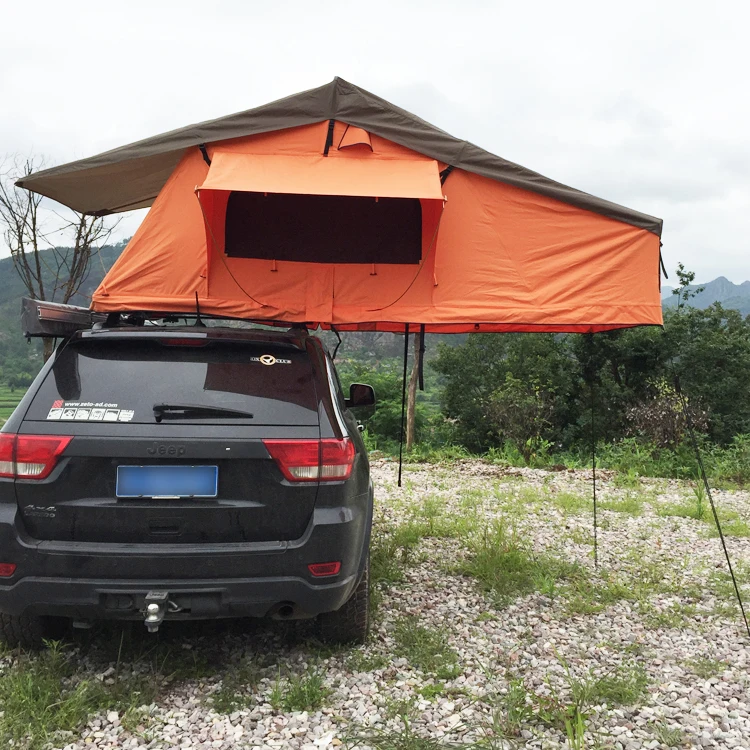 الجملة 3 أشخاص في الهواء الطلق سيارة التخييم سقف خيمة