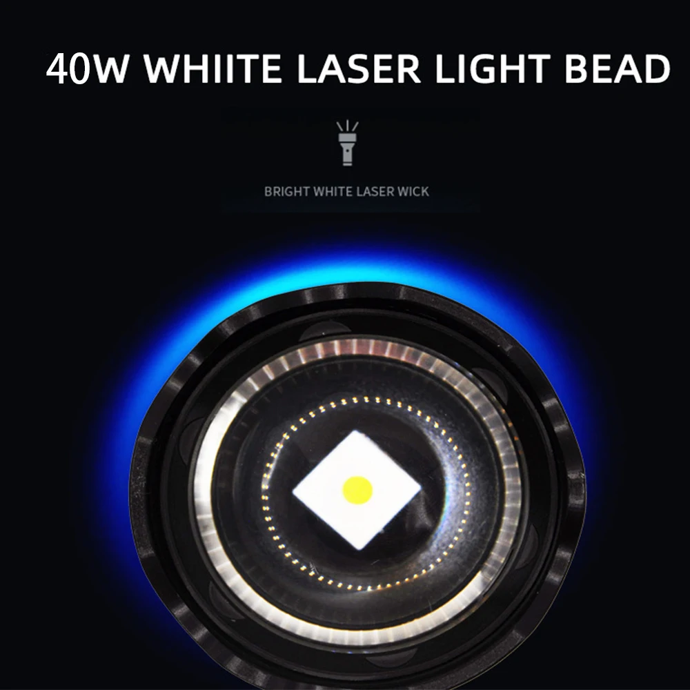 Strong Light LED Flashlight USB Rechargeable Portable Pen Holder Torch Ultra Bright Lamp Multifunctional Battery Display Lantern