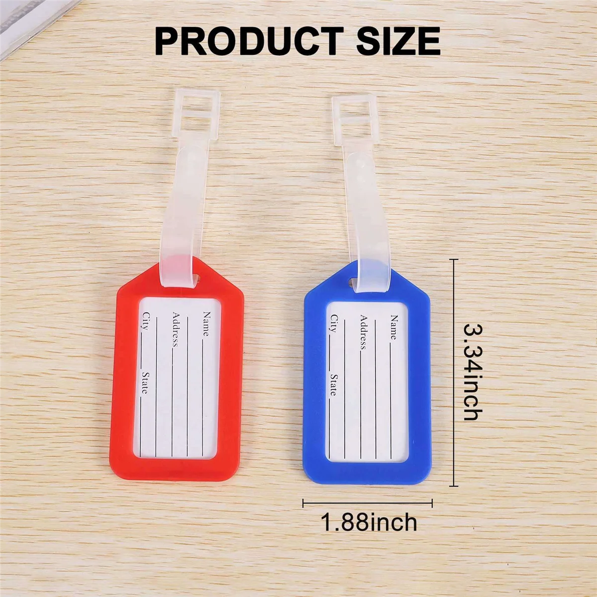 10 Travel Luggage Bag Tag Plastic Suitcase Office Name Address ID