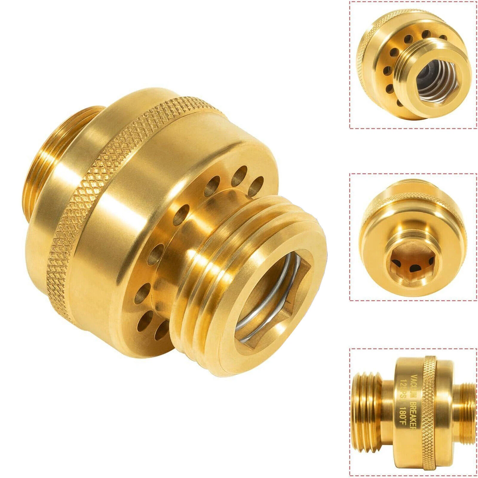 TM 34HF-BR Vacuum Breaker Brass Replace Fits for Woodford Model 24 43 44 45 46 74 75 and 84 Wall Hydrants Single Check