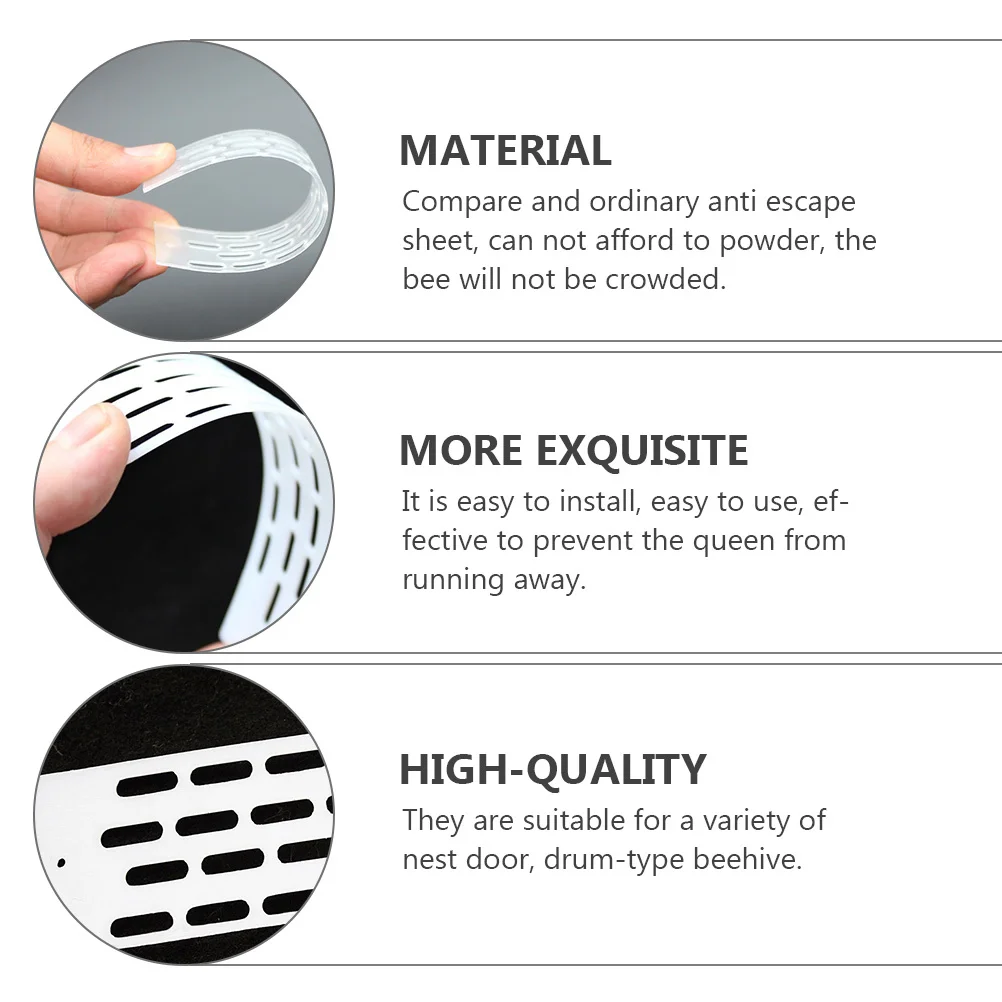 

25Pcs Anti-Run Plates Plastic Anti Escape Sheet Easy Install Beekeeping Tool Multi-Hole Entrance Pieces Effective Hive