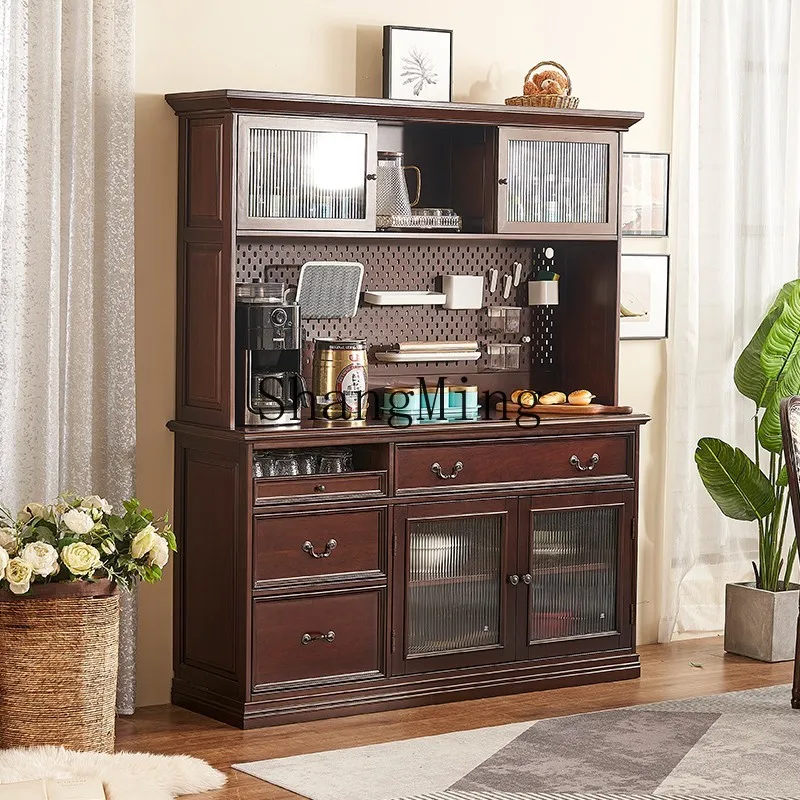 

ZYY retro all-solid wood side cabinet restaurant modern simple multi-functional storage cabinet