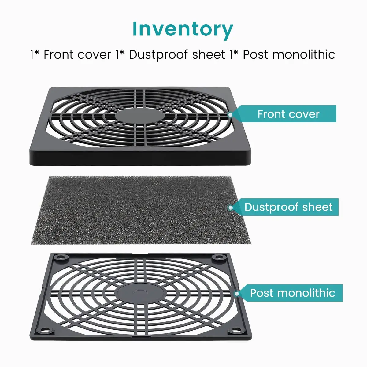 4Pcs 3-in-1 Plastic Dustproof Fan Grill Protector Cover 80 90 120 150 172 200 220mm for Computer Case Fan
