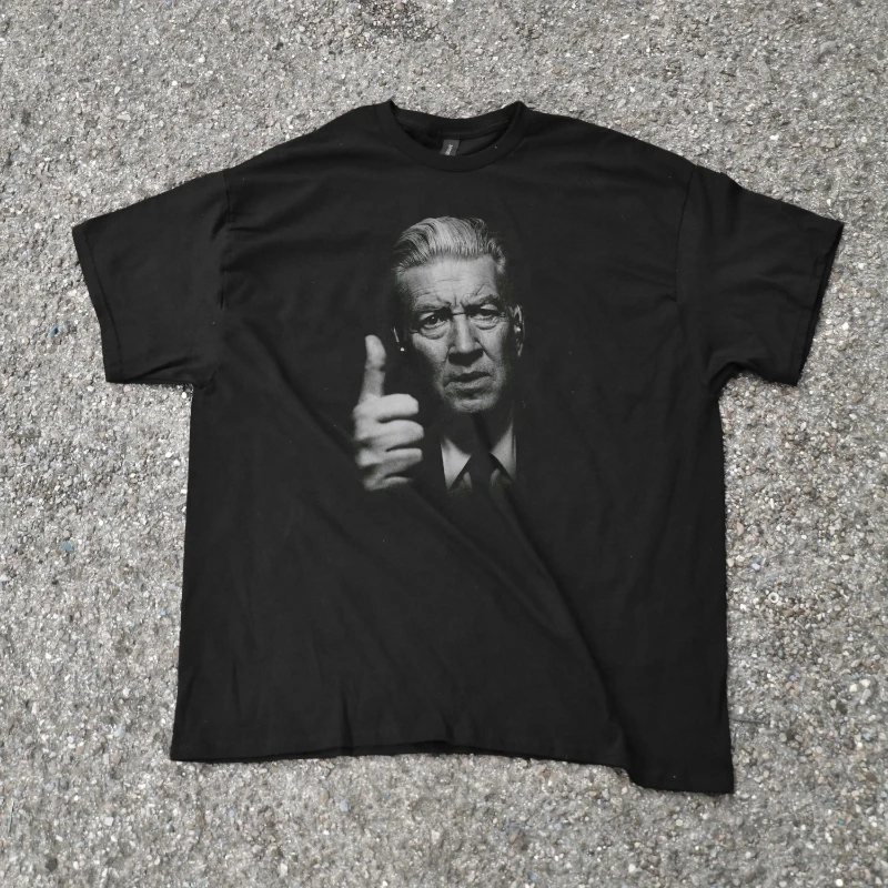 Unisex shirt David Lynch PORTRAIT, Graphic T-Shirt,Movie Lover Gift, Twin Peaks Fan Shirt, Cult Classic Apparel, 90s tv show fan