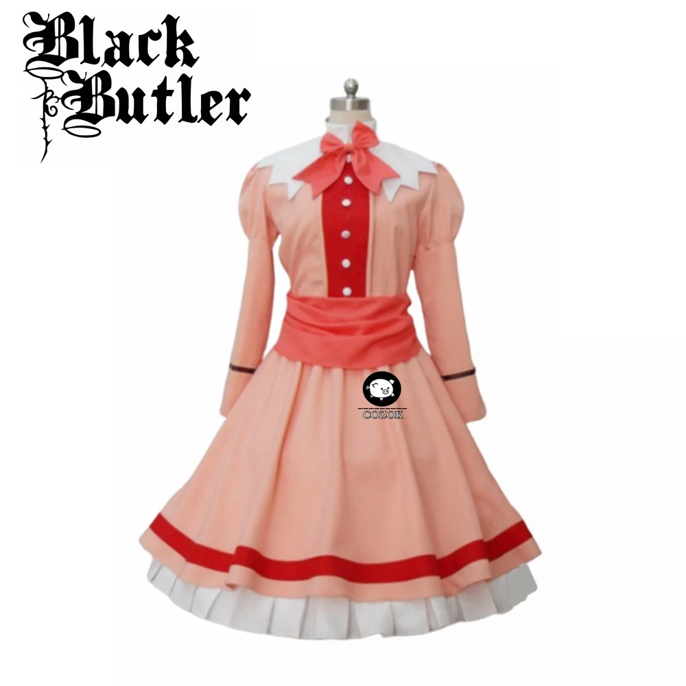 Anime Elizabeth Midford Dress Cosplay Black Butler 2 Elizabeth Midford Liz Pink Dress Cosplay Costume Custom Made