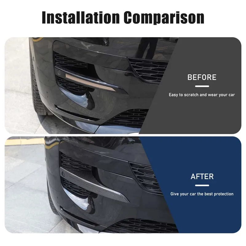 

Real Carbon Fiber For Land Rover Range Rover Sport 2023-2025 Car Front Fog Light Lamp Decoration Cover Stickers Car Accessories