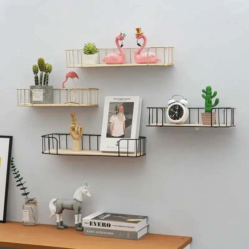 

Simple Home Decoration Partition with Shelves on the Living Room Wall, Bedroom Wall Storage Rack, Background Wall Decoration