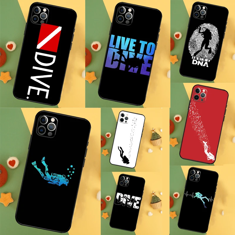 حافظة غوص غواص لهاتف آيفون 17 برو ماكس 16 15 14 11 12 13 Mini Plus 16e 17 ملحقات غطاء ممتص الصدمات الهوائي
