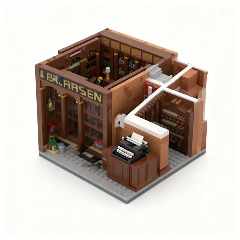 7296pcs MOC Modular Streetscape Colonial Goods Store Old Bakery Dutch Model Toys Building Blocks Construction Christmas Gifts