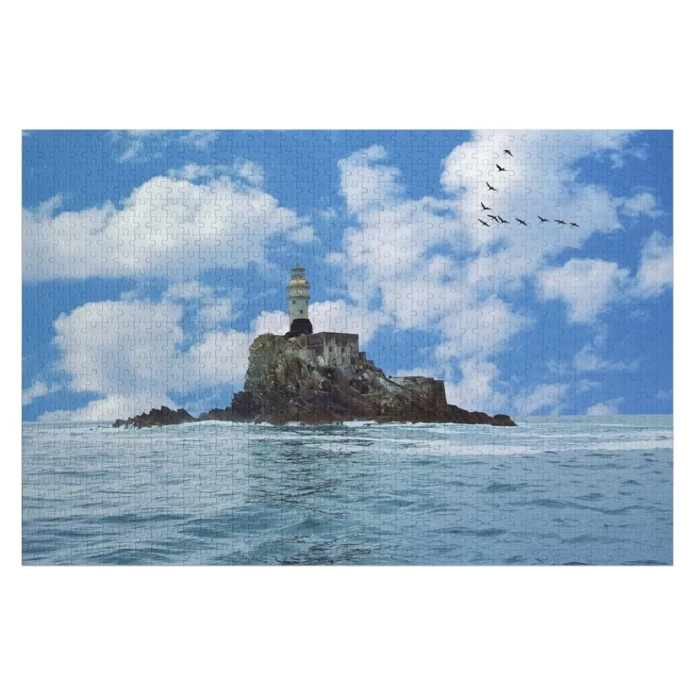 Fastnet Rock Lighthouse Co. Cork Jigsaw Puzzle Personalised Baby Toy Wooden Name Personalized Wooden Name Puzzle