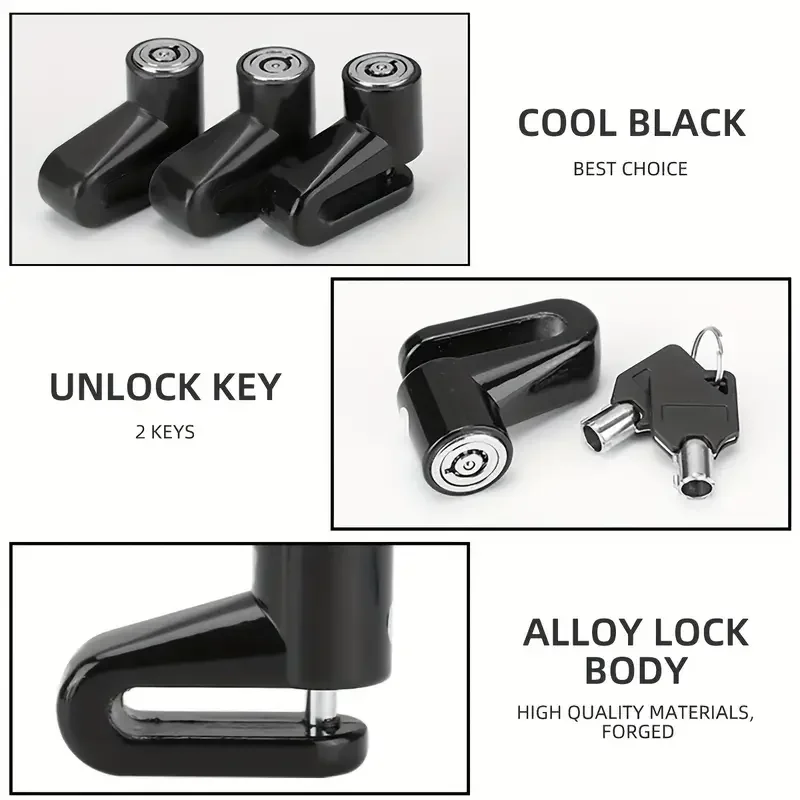 INS Hot for E-bike Steel Wire Bicycle Mountain Bike Motorcycle Tools Anti-Theft Security  Durable Keyed Lock with 2 Keys image 4