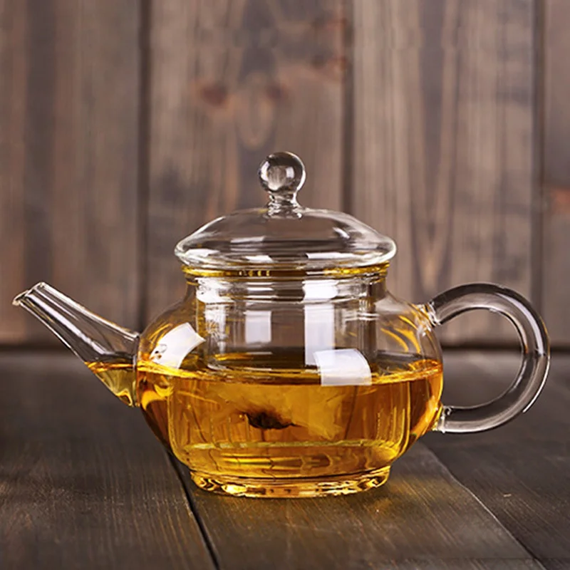 250ml Mini Small Glass Teapot With Filter Kung Fu Tea Maker Teaset Household Heat Resistant Flower Tea Pot Teaware