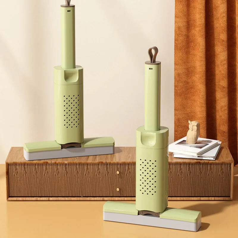 

Foldable Self-Wringing Mini Mop Portable Multifunctional Sponge Cleaner for Kitchen and Desktop Surfaces with Hanging Design