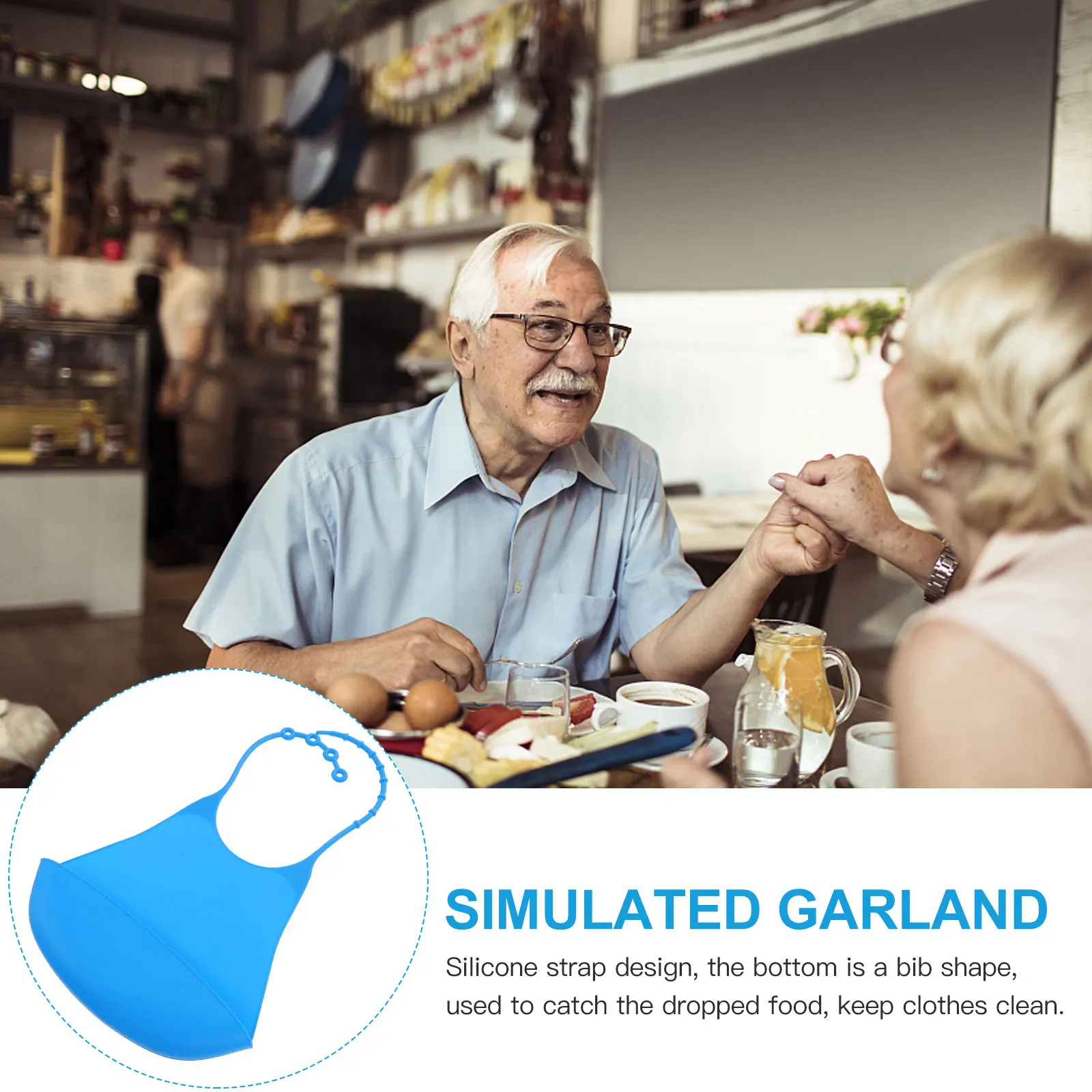 

Waterproof Feeding Bib Adjustable Silicone Adult Bib For Elderly Washable Eating Apron Reusable Practical Drool Catcher Health