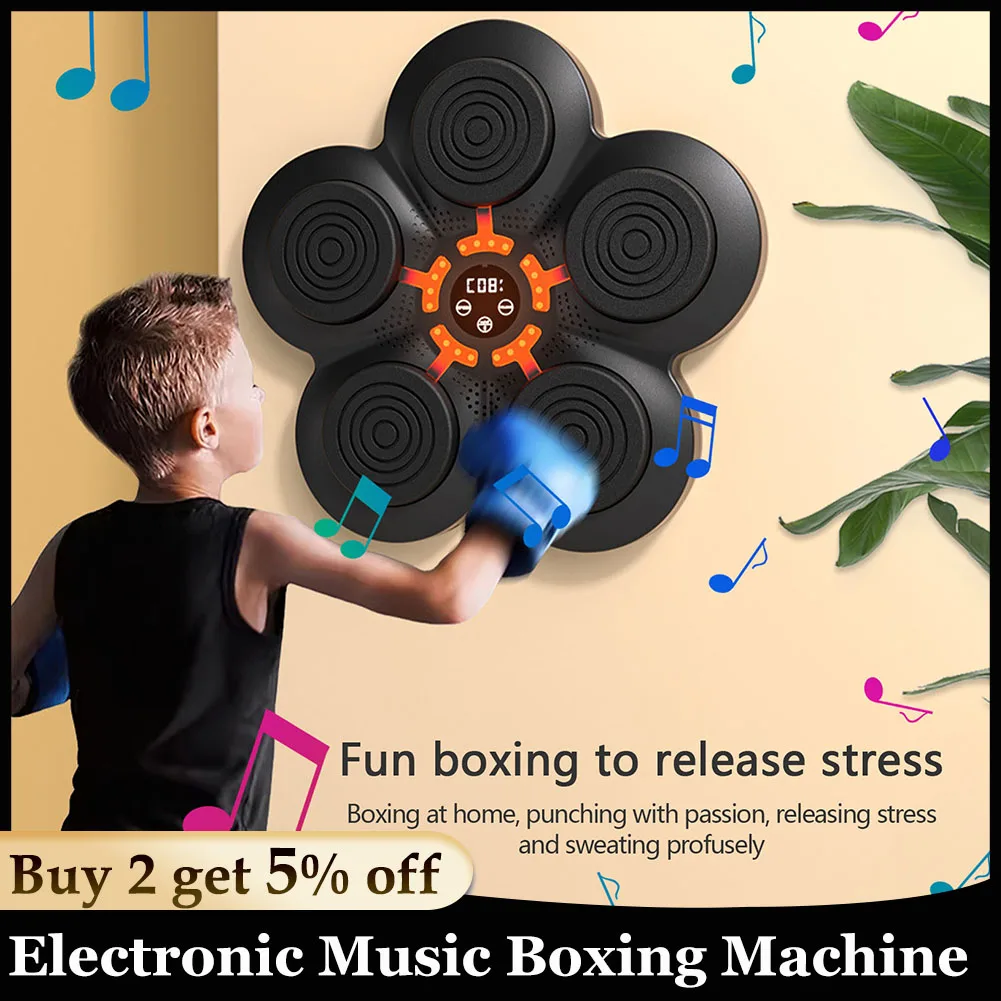 

Wall Mount Music Boxer Smart Music Lighting Target Boxing Trainer Punch-Free Exercise Tool For Marble Solid Wood And Tile Walls