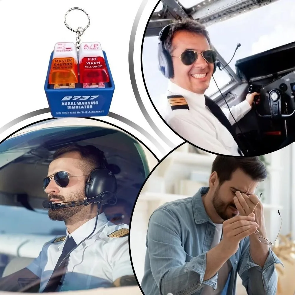 737 Airbus EGPWS Warning Simulator Highly Simulated Aircraft Route Pilot Keychain Plastic Pendant 737 Warning Sound Friend Gift