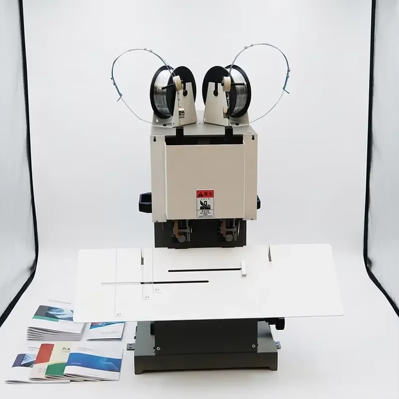 Double Head Saddle Stitcher Automatic Booklet Wire Stitching Machine Saddle Stitch Booklet Book Printing Saddle Stitch
