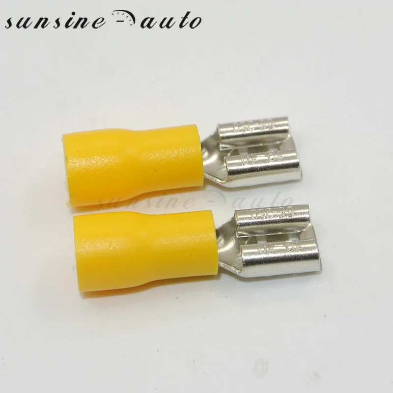 1000 buah Terminal Crimp listrik terisolasi pria wanita 2.8mm 4.8mm 6.3mm untuk 0.5-6mm2 22-10AWG konektor kawat kabel