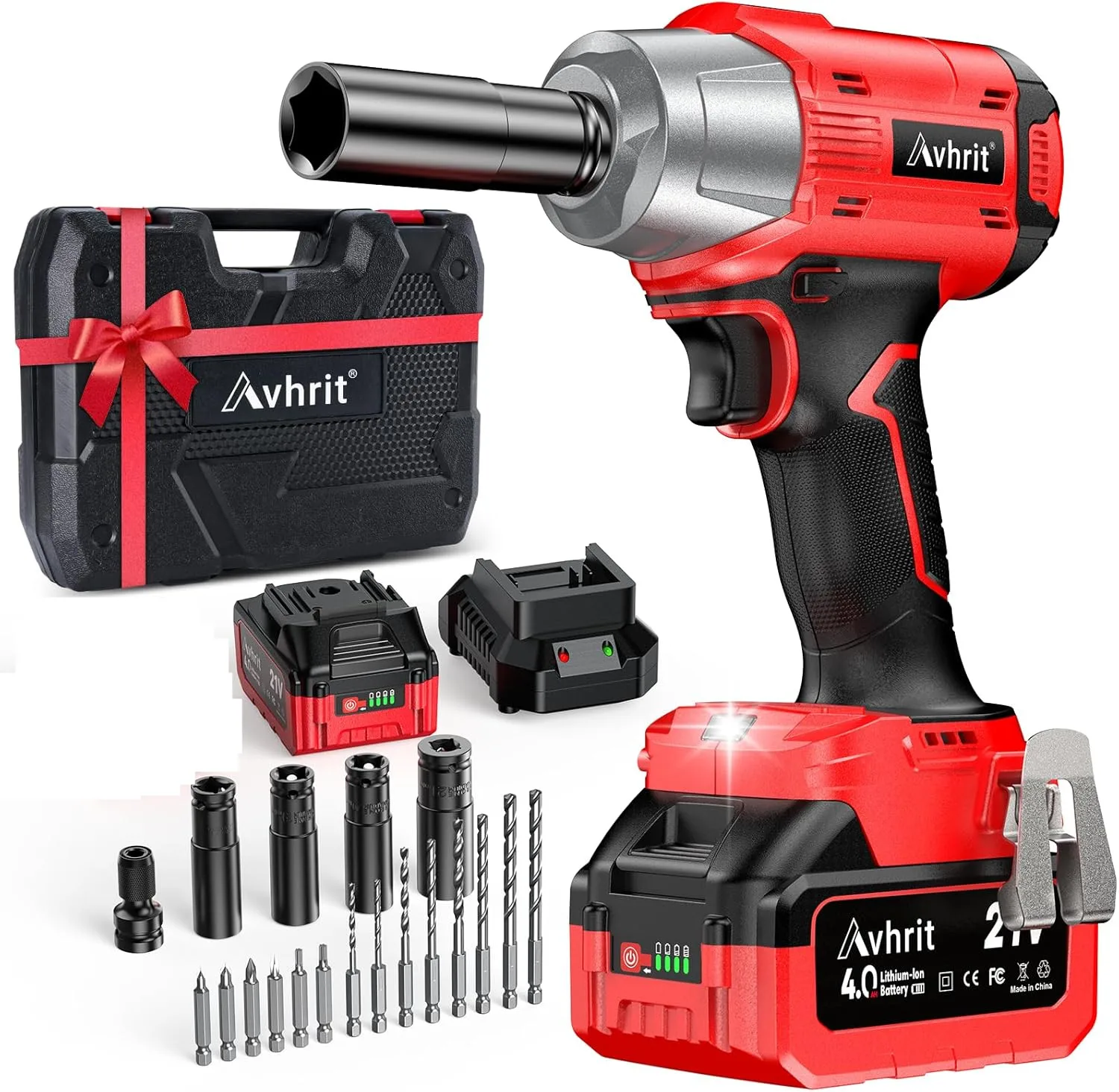 

Electric Impact Wrench 650N.m 1/2 Inch Impact Gun Brushless 3300RPM Cordless Impact Wrench Cordless Rechargeable Power Tools